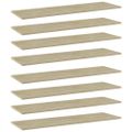 vidaXL Prídavné police 8 ks, dub sonoma 100x30x1,5 cm, drevotrieska
