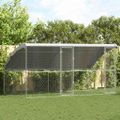 vidaXL Psí kennel 2 ks Strieborná 4 x 2 x 2 m Pozinkovaná oceľ