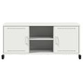 vidaXL TV skrinka biela 100,5x39x43,5 cm oceľ