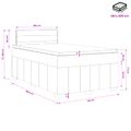 vidaXL Posteľ boxspring s matracom Modrá 120 x 200 cm Látka