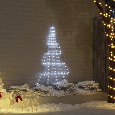 vidaXL LED Vianočný stromček so zemnými kolíkmi Studená biela 182 cm