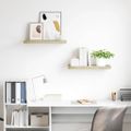 vidaXL Plávajúce nástenné police 2 ks, dubové 60x23,5x3,8 cm, MDF