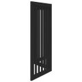 vidaXL Brána pre psa skladacia 3 panely čierna 150 cm topoľové drevo