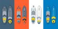 Paddleboard SUP REBEL ACTIVE RBA-4507-G - ŠEDÝ 11' 335x84x15 cm