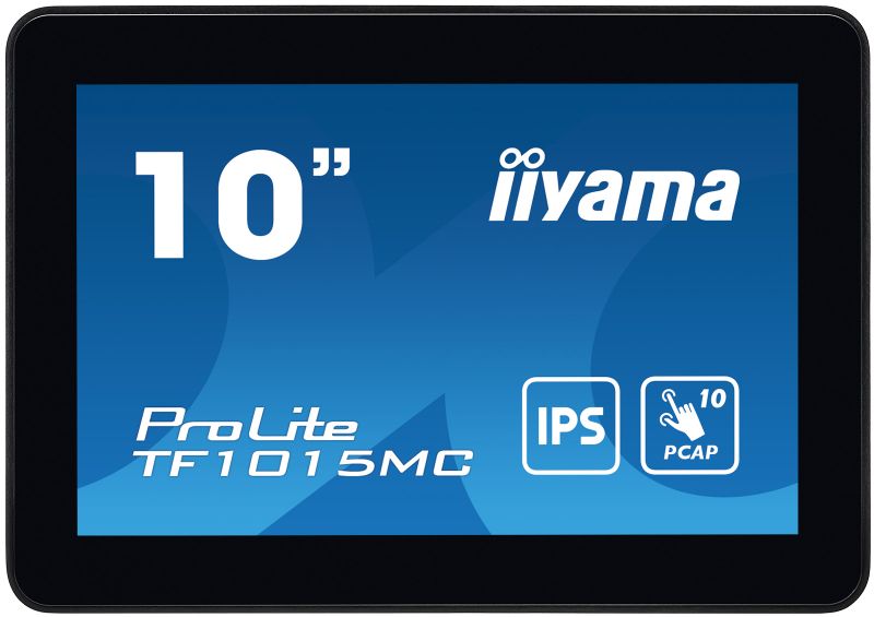 10'' iiyama TF1015MC-B3: WXGA, 10P, VGA, HDMI, DP