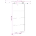 vidaXL Posuvné dvere s kovaním ESG sklo a hliník 102,5x205 cm