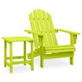 vidaXL Záhradná stolička Adirondack so stolíkom jedľový masív zelená