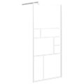 vidaXL Sprchová zástena 80x195 cm ESG sklo biela