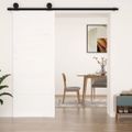 vidaXL Dvere do stodoly biele 80x1,8x204,5 cm masívna borovica