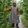 vidaXL 2-v-1 dažďový plášť s kapucňou Šedá a oranžová