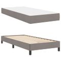 vidaXL Posteľ s pružinovým rámom Sivohnedá 90 x 200 cm látka
