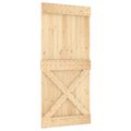 vidaXL Posuvné dvere 95 x 210 cm Masívne borovicové drevo (neupravené)