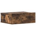 vidaXL Nástenný nočný stolík dymový dub 40x30x15 cm spracované drevo