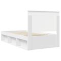 vidaXL Rám postele Biela 100 x 200 cm Masívne borovicové drevo