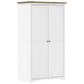 vidaXL Šatník BODO biely a hnedý 99x53,5x173 cm masívna borovica