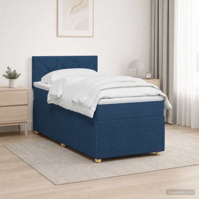 vidaXL Posteľ boxspring s matracom Modrá 80 x 200 cm Látka