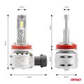 LED žiarovky hlavného osvetlenia X2 Series H8/H9/H11/H16 AMiO