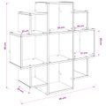 vidaXL Stenná polica Dymový dub 90 x 25 x 90 cm Kompozitné drevo