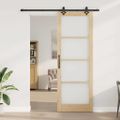 vidaXL Posuvné dvere ORKDAL 83 x 232 cm Prírodná a čierna
