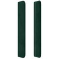 vidaXL Čelo postele so záhybmi tmavozelený 203x16x118/128 cm zamat