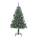 vidaXL Vianočný stromček Zelená 210 cm PVC