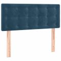 vidaXL Posteľný rám boxsping s matracom tmavomodrý 90x200 cm zamat