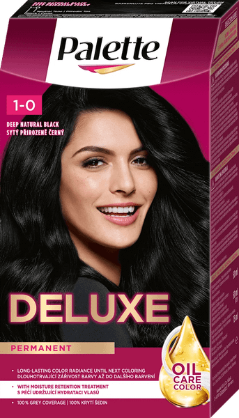 Palette 2559370 Deluxe 1-0 (900) Sýty prirodzene čierny 50 ml