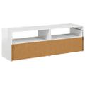 vidaXL TV skrinky s LED svetlami 2 ks lesklé biele 60x35x40 cm