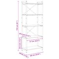 vidaXL Regál na knihy 60 x 30 x 155 cm Kompozitné drevo Staré drevo
