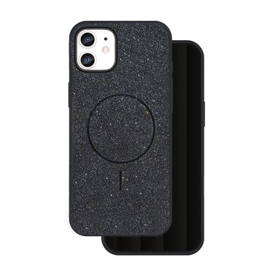 Trblietavé tenké Mag puzdro pre iPhone 12 / 12 Pro 6,1" čierna