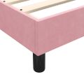 vidaXL Posteľný rám boxsping s matracom ružový 100x210 cm zamat