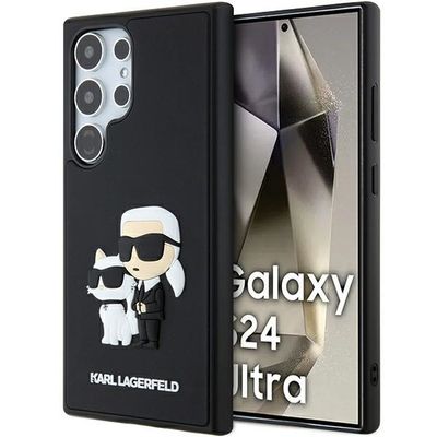 Karl Lagerfeld puzdro pre Samsung Galaxy S24 Ultra KLHCS24L3DRKCNK čierne HC 3D RUBBER KC NFT