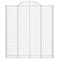 vidaXL Oblúkový gabionový kôš 11ks 200x30x220/240cm pozinkované železo