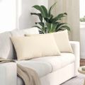 vidaXL Vankúše na pohovku 2 pcs Krémová 80 x 40 cm Kordúrová tkanina
