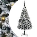 vidaXL Umelý vianočný stromček Biela 180 cm PVC a Oceľ a Plast