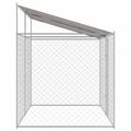 vidaXL Klietka pre psa s strechou Strieborná 400 x 200 x 256 cm