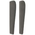 vidaXL Čelo postele so záhybmi tmavosivé 203x23x118/128 cm zamat