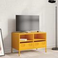vidaXL TV skrinka horčicovožltá 68x39x43,5cm oceľ valcovaná za studena