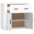 vidaXL Komoda biela 80x33x70 cm spracované drevo
