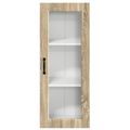 vidaXL Nástenný sklenený kabinet PORTO Sonoma dub 40 x 31 x 100 cm