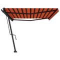 vidaXL Samostatne stojaca automatická markíza 500x300cm oranžovo-hnedá