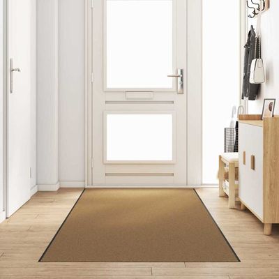 vidaXL Rohož Iný Krémová a čierna 120 x 400 cm Polyamid a PVC