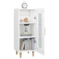 vidaXL Komoda biela 34,5x34x90 cm spracované drevo