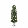 vidaXL Umelý vianočný stromček Zelená 150 cm PVC, oceľ a plast