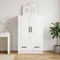 vidaXL Servírovacia skriňa Biela s vysokým leskom 66 x 34,5 x 92 cm