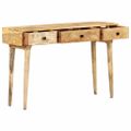 vidaXL Konzolový stolík 115x35x76 cm masívne mangovníkové drevo