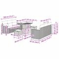 vidaXL Súprava záhradných pohoviek 9 ks 6-Počet miest Béžová a krémová