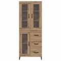 vidaXL Highboard Remeselný dub 69,5 x 34 x 180 cm Kompozitné drevo