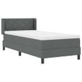 vidaXL Posteľ s pružinovým rámom Tmavo šedá 200 x 100 cm látka