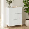 vidaXL Zásuvkový kabinet Biela 66 x 34,5 x 90 cm Kompozitné drevo